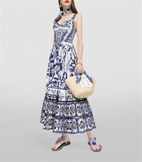 dolce gabbana majolica midi dress.